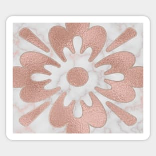 Maldives mandala - rose gold marble Sticker